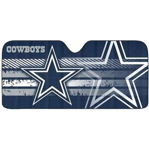 Fanmats NFL Dallas Cowboys Windshield Sun Auto Shade, tri-fold 58" x 27.5"